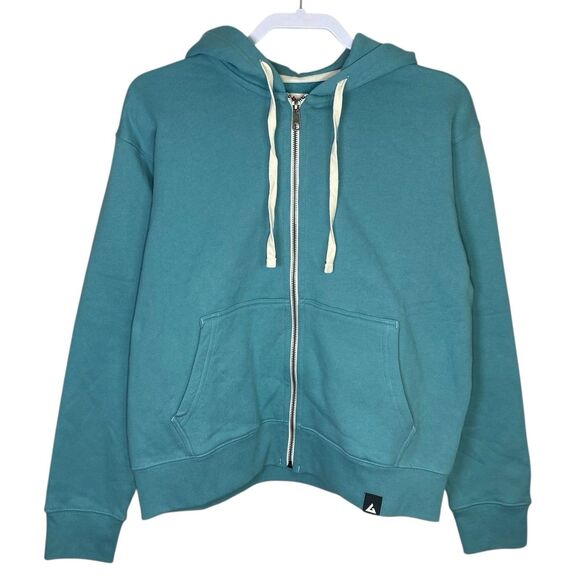 American Giant Hoodie Womens M Teal Midweight Full Zip USA Pockets Casual NEW - Picture 4 of 8
